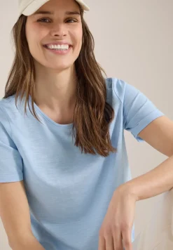 Basic T-Shirt mit Rundhals in Unifarbe