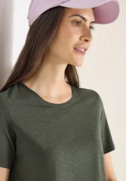 Basic T-Shirt mit Rundhals in Unifarbe