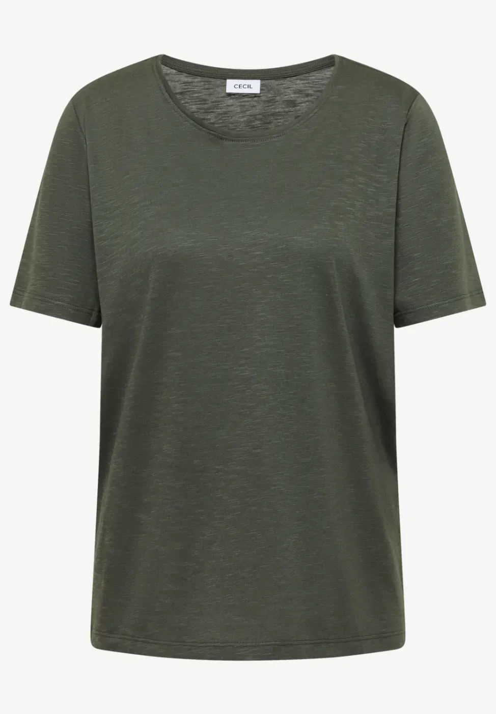 Basic T-Shirt mit Rundhals in Unifarbe