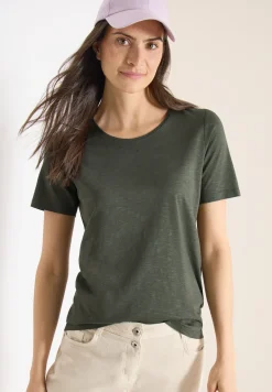 Basic T-Shirt mit Rundhals in Unifarbe