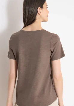 Basic T-Shirt mit Rundhals in Unifarbe