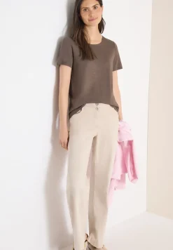 Basic T-Shirt mit Rundhals in Unifarbe