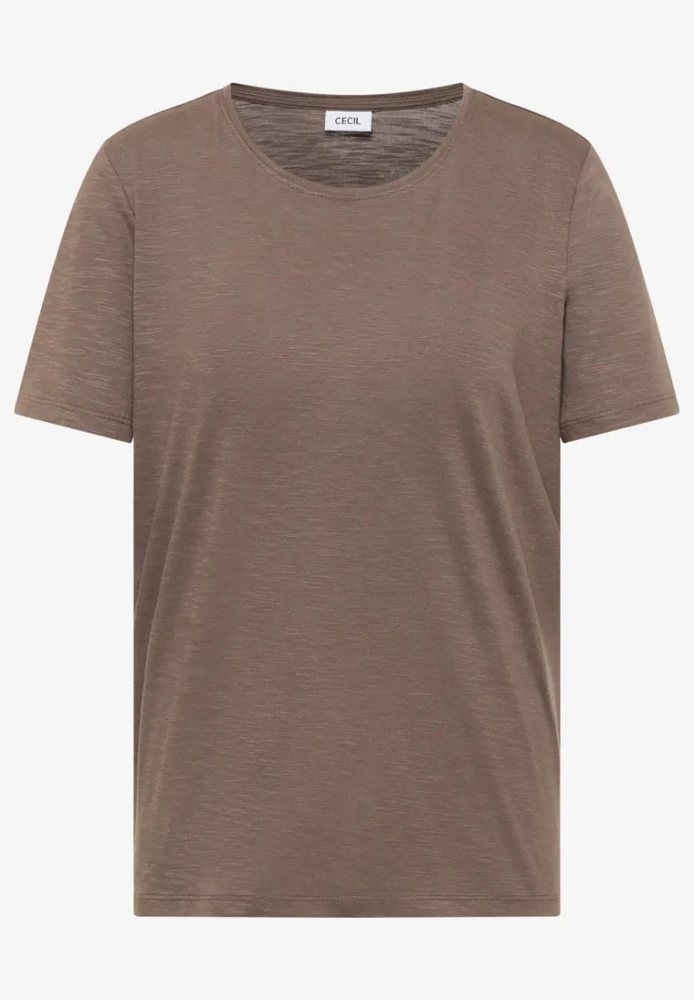 Basic T-Shirt mit Rundhals in Unifarbe