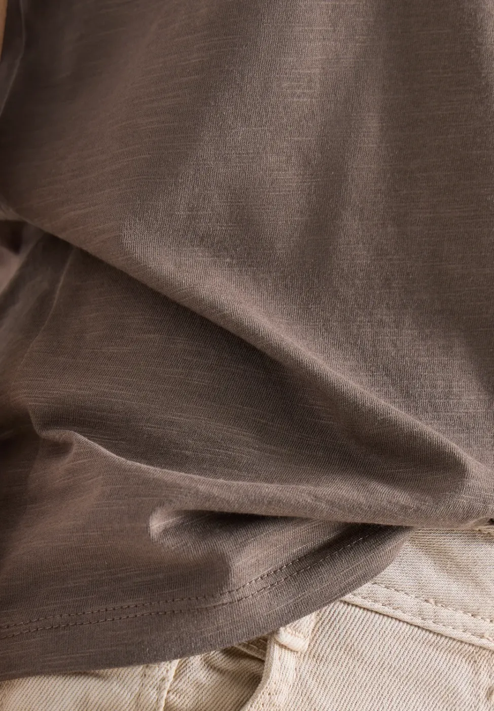 Basic T-Shirt mit Rundhals in Unifarbe