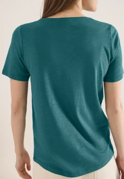 Basic T-Shirt mit Rundhals in Unifarbe