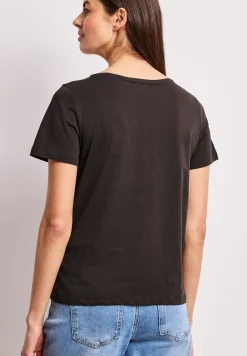 Basic T-Shirt mit Rundhals und Print