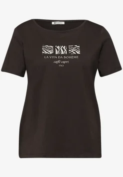 Basic T-Shirt mit Rundhals und Print