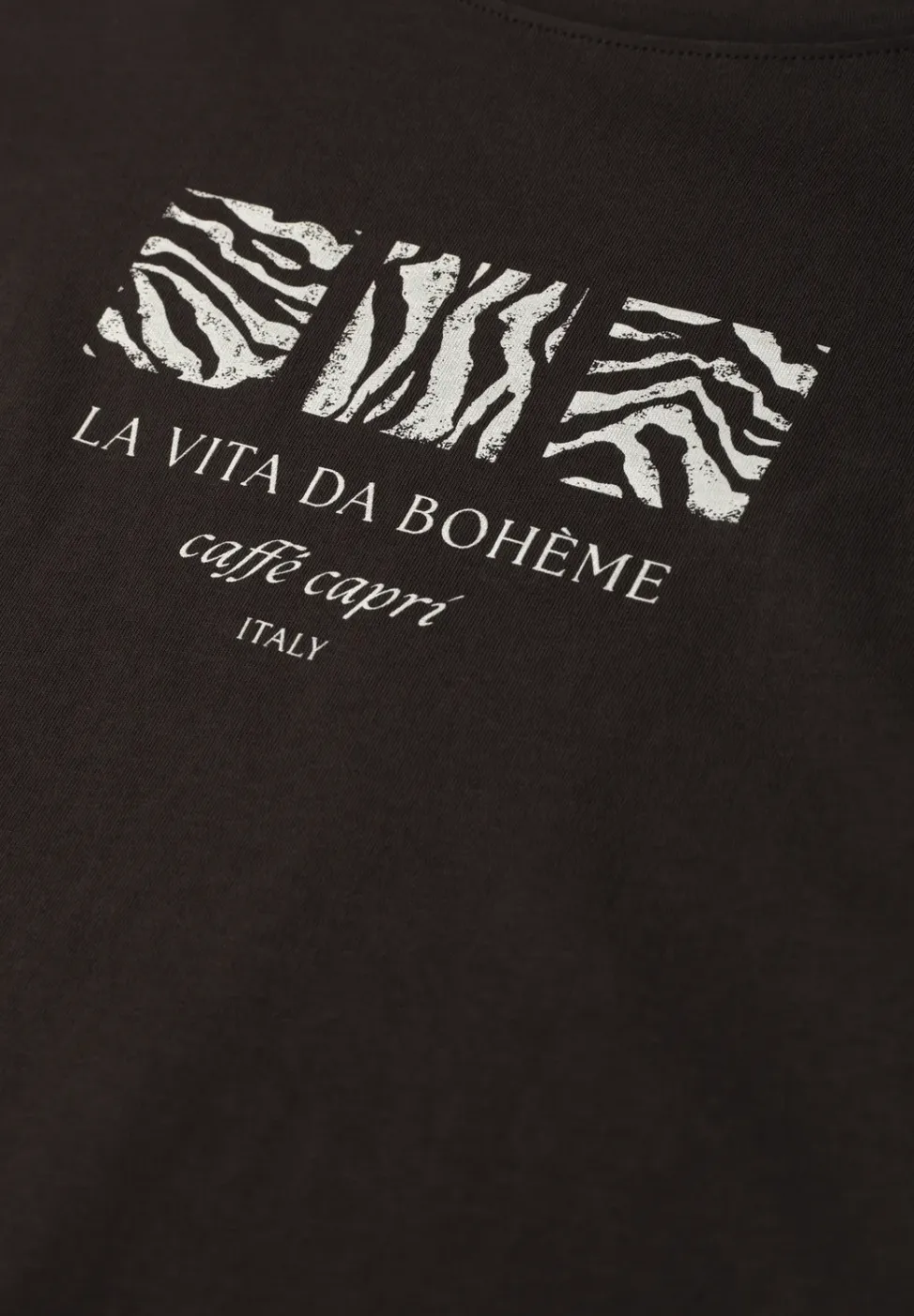 Basic T-Shirt mit Rundhals und Print