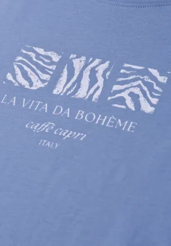 Basic T-Shirt mit Rundhals und Print