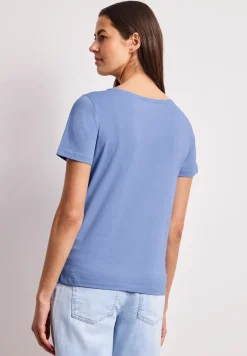 Basic T-Shirt mit Rundhals und Print