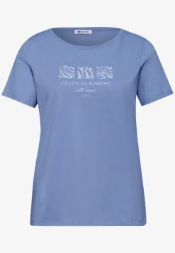 Basic T-Shirt mit Rundhals und Print
