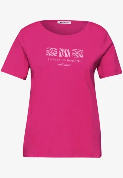 Basic T-Shirt mit Rundhals und Print