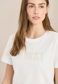 Basic T-Shirt mit Rundhals und Print