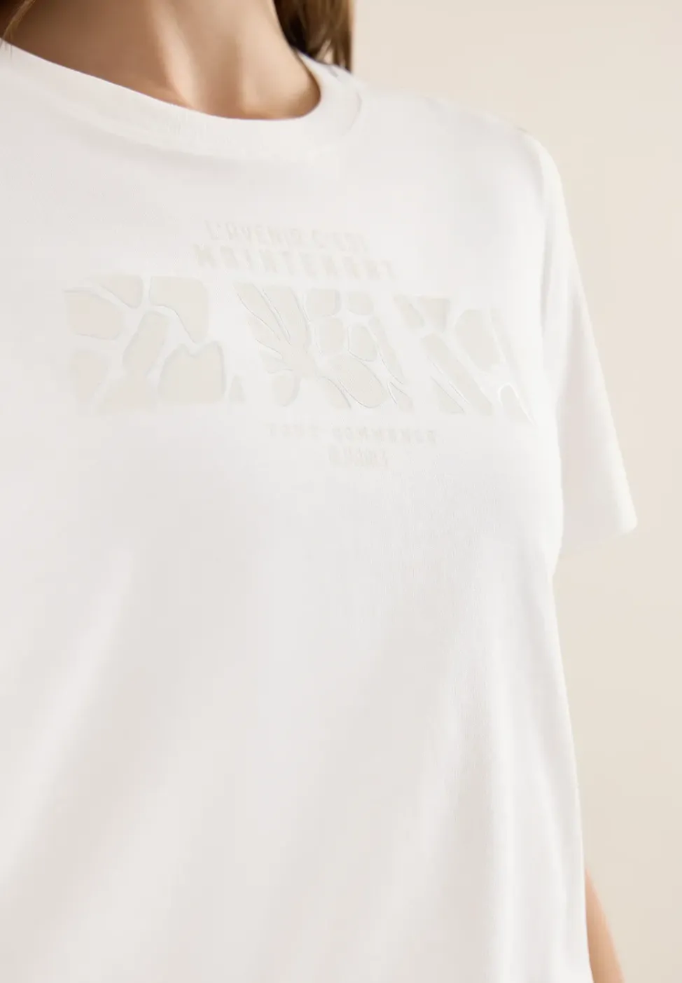 Basic T-Shirt mit Rundhals und Print