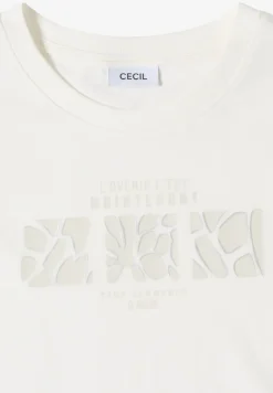 Basic T-Shirt mit Rundhals und Print