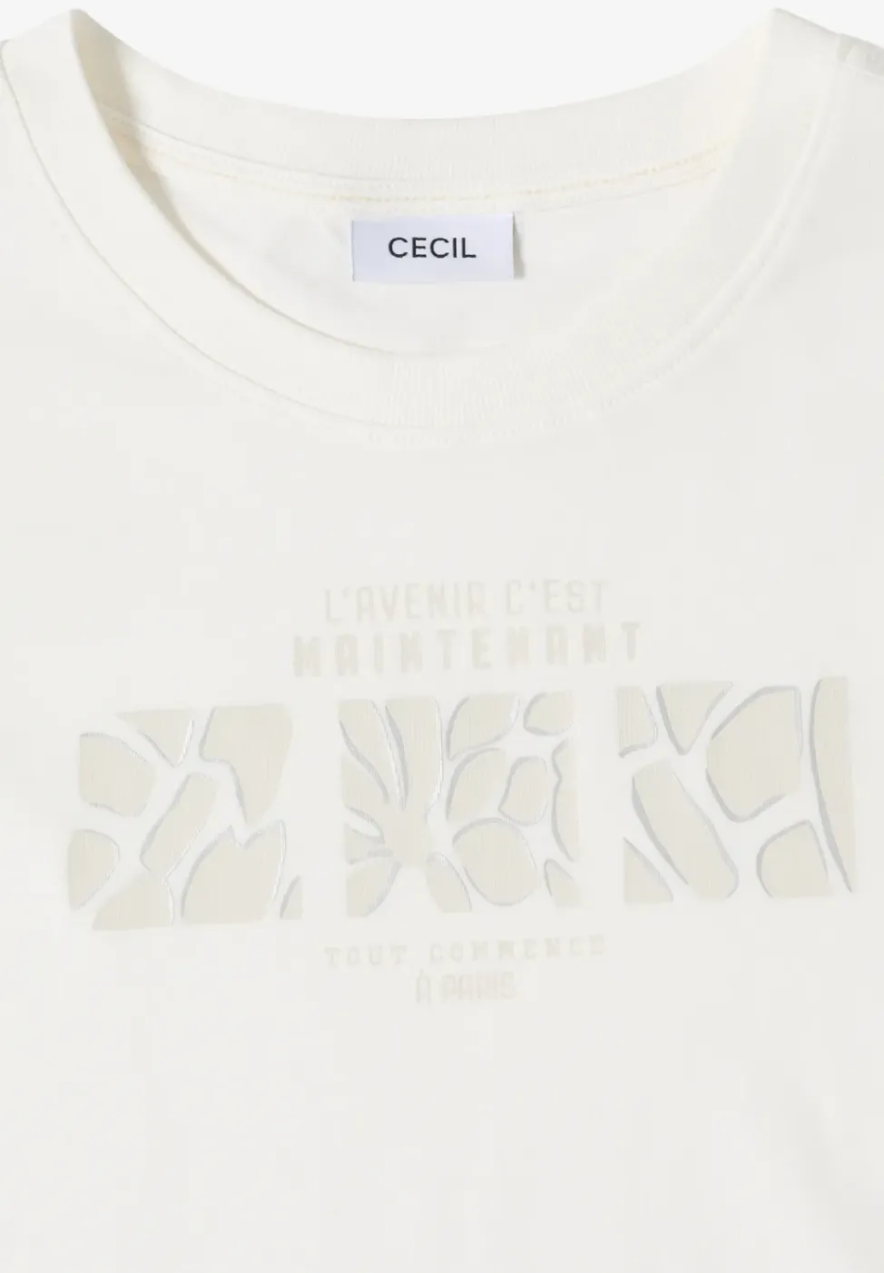 Basic T-Shirt mit Rundhals und Print