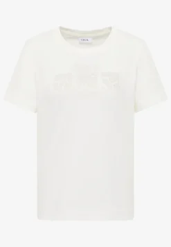Basic T-Shirt mit Rundhals und Print