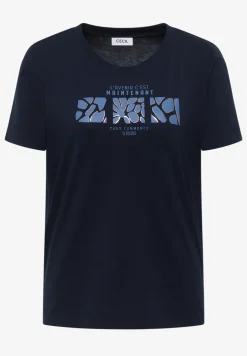 Basic T-Shirt mit Rundhals und Print