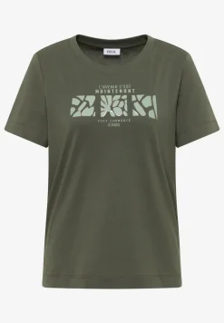 Basic T-Shirt mit Rundhals und Print