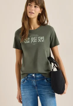 Basic T-Shirt mit Rundhals und Print