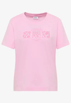 Basic T-Shirt mit Rundhals und Print