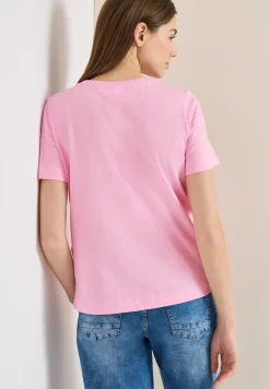 Basic T-Shirt mit Rundhals und Print