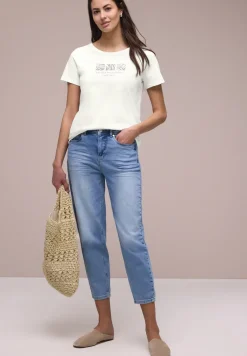 Basic T-Shirt mit Rundhals und Print