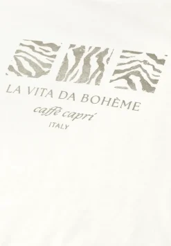 Basic T-Shirt mit Rundhals und Print
