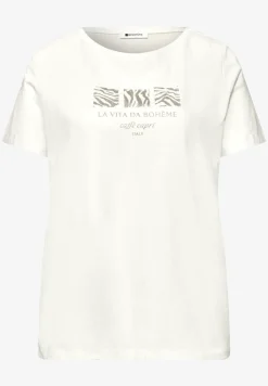 Basic T-Shirt mit Rundhals und Print