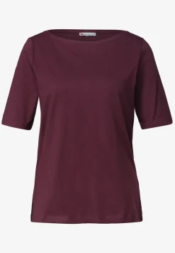 Basic T-Shirt mit U-Boot-Ausschnitt
