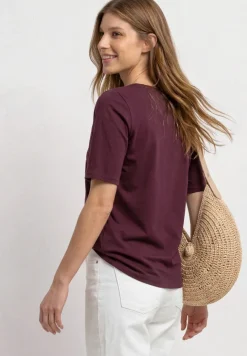 Basic T-Shirt mit U-Boot-Ausschnitt