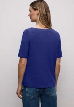 Basic T-Shirt mit U-Boot-Ausschnitt