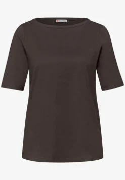 Basic T-Shirt mit U-Boot-Ausschnitt