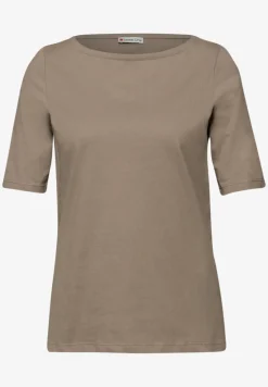Basic T-Shirt mit U-Boot-Ausschnitt
