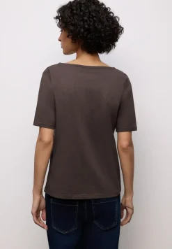 Basic T-Shirt mit U-Boot-Ausschnitt