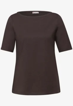 Basic T-Shirt mit U-Boot-Ausschnitt