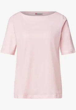 Basic T-Shirt mit U-Boot-Ausschnitt