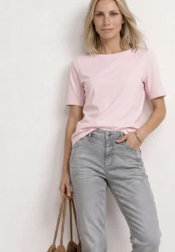 Basic T-Shirt mit U-Boot-Ausschnitt