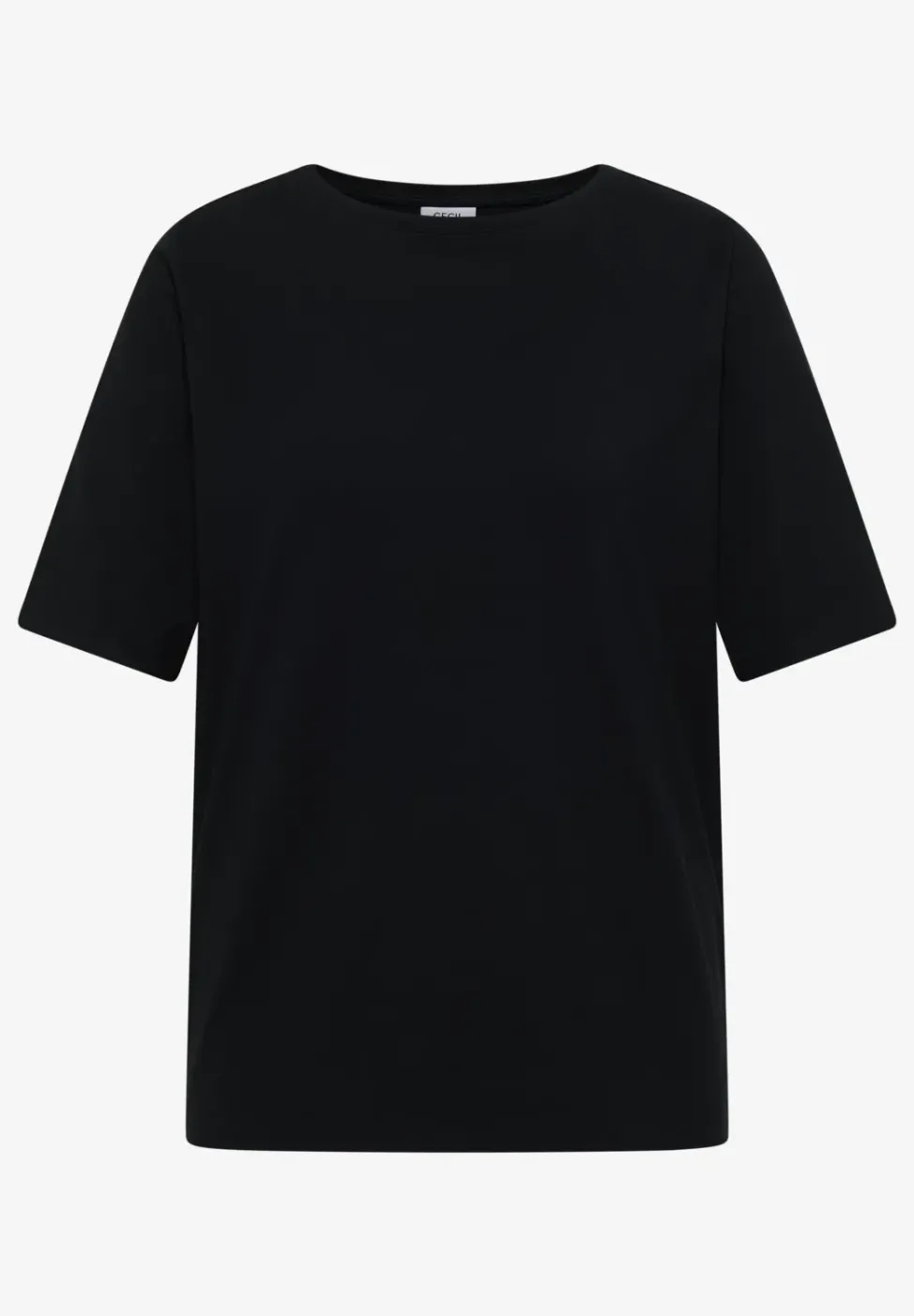 Basic T-Shirt mit U-Boot-Ausschnitt
