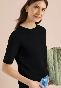 Basic T-Shirt mit U-Boot-Ausschnitt