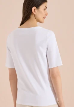 Basic T-Shirt mit U-Boot-Ausschnitt