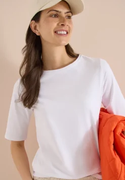 Basic T-Shirt mit U-Boot-Ausschnitt