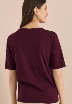Basic T-Shirt mit U-Boot-Ausschnitt