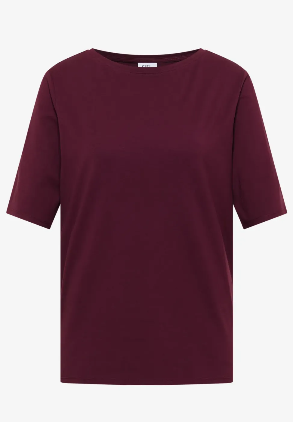 Basic T-Shirt mit U-Boot-Ausschnitt