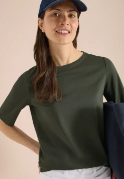 Basic T-Shirt mit U-Boot-Ausschnitt