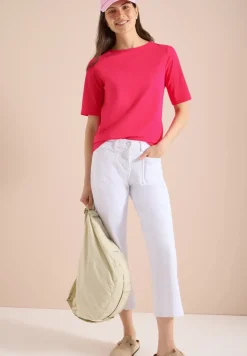 Basic T-Shirt mit U-Boot-Ausschnitt