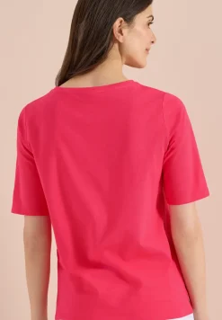 Basic T-Shirt mit U-Boot-Ausschnitt