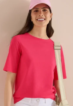 Basic T-Shirt mit U-Boot-Ausschnitt
