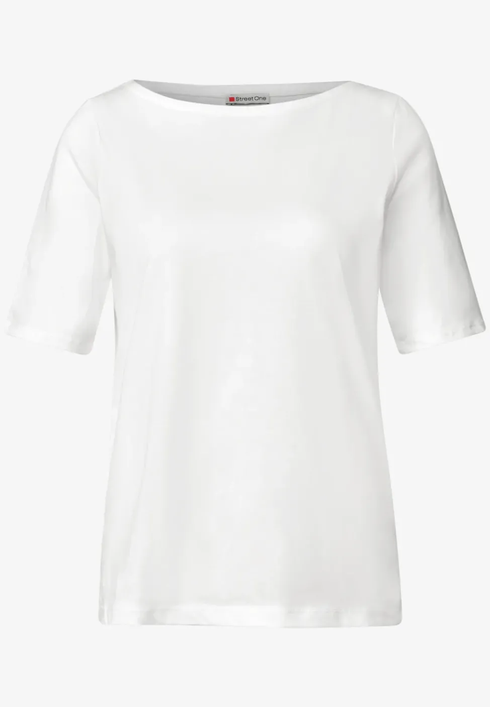 Basic T-Shirt mit U-Boot-Ausschnitt
