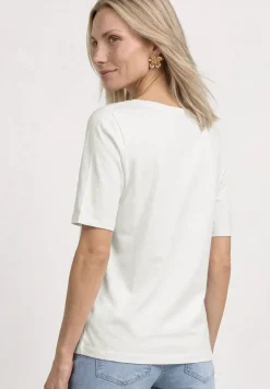 Basic T-Shirt mit U-Boot-Ausschnitt
